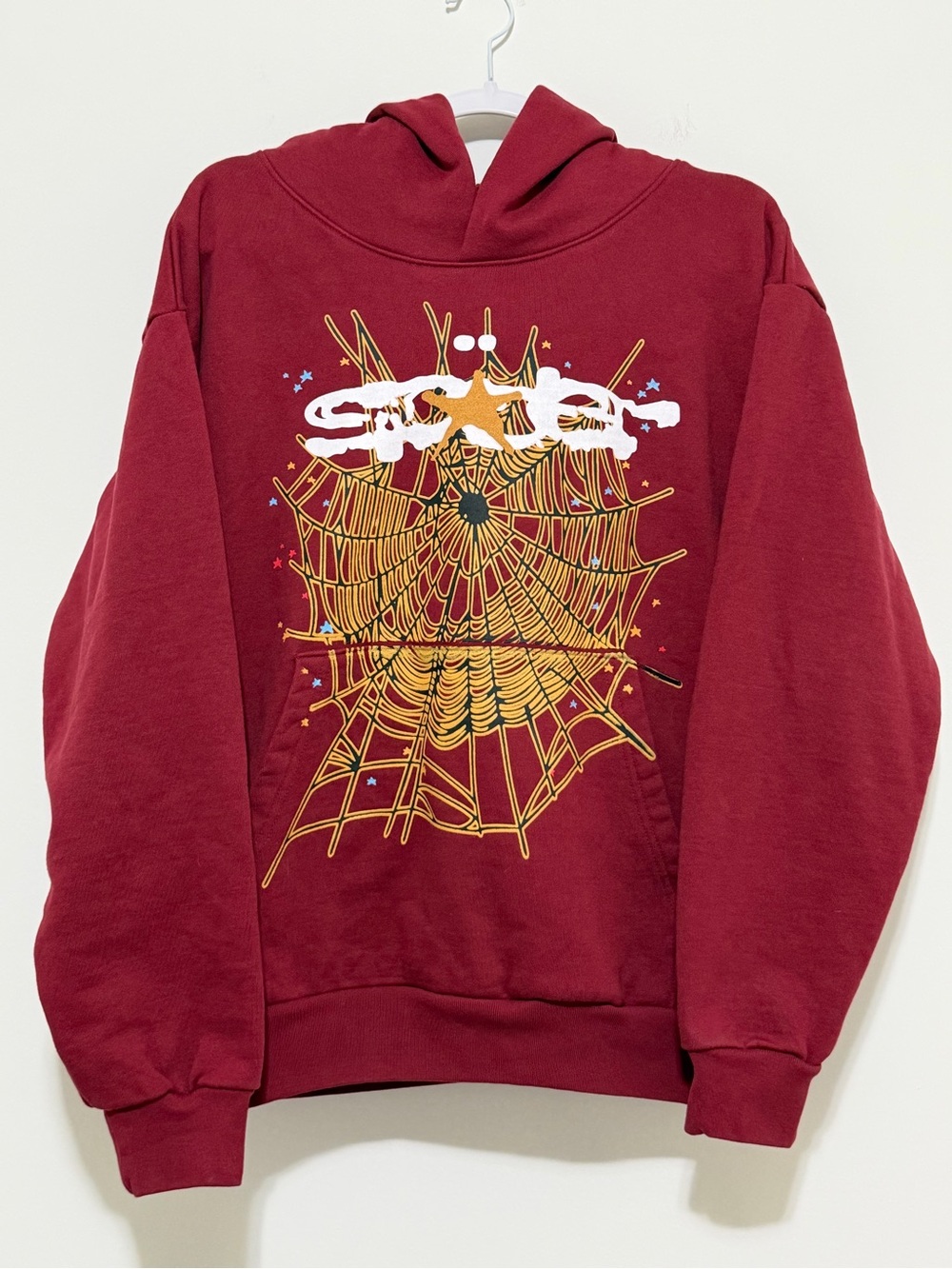 Sp5der Size Medium Maroon Hoodie Young Thug Worldwide Heavyweight Streetwear